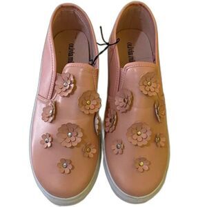 Olivia Miller Womens Size 10 Pink Breeze Flower Casual Slip On Sneakers